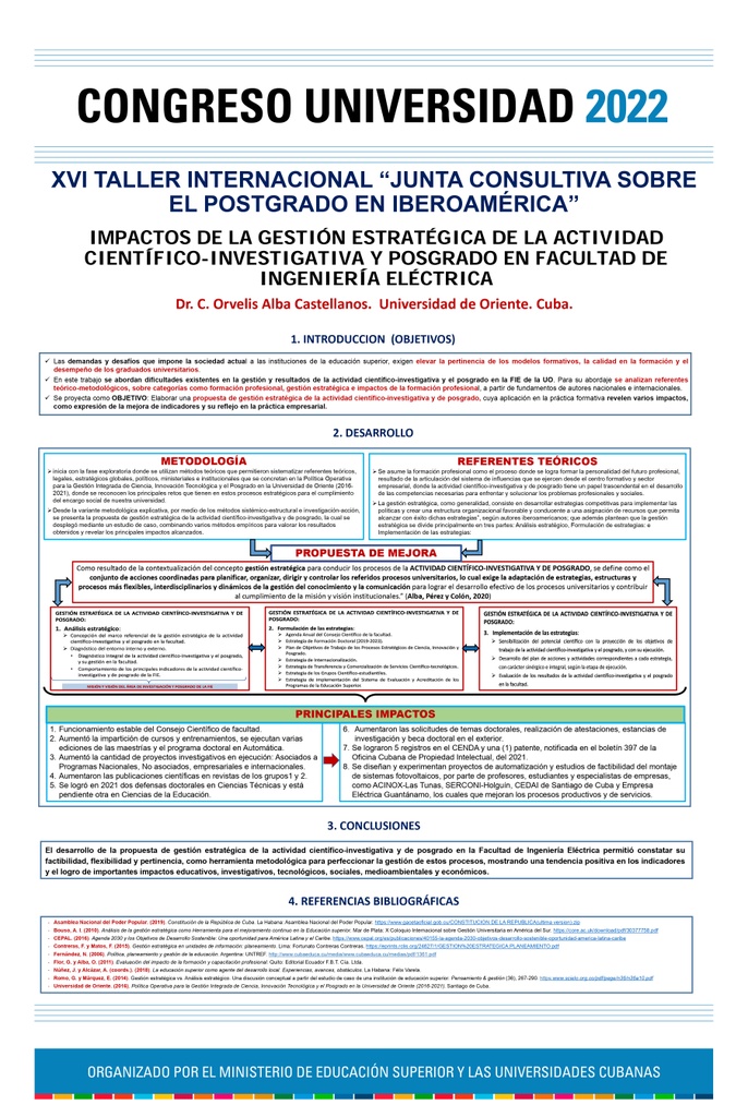 IMPACTS OF THE MANAGEMENT OF SCIENTIFIC-RESEARCH ACTIVITY AND POSTGRADUATE STUDIES IN THE FACULTY OF ELECTRICAL ENGINEERING.
